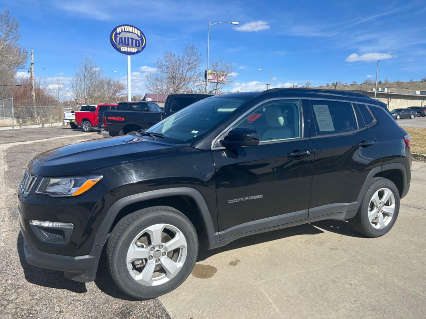 2021 Black /Black/Gray Jeep Compass Latitude (3C4NJDBB3MT) with an 2.4L engine, Automatic transmission, located at 3030 CY Ave, Casper, WY, 82604, (307) 265-3830, 42.827816, -106.357483 - Photo#0